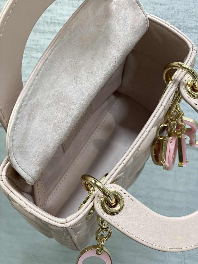 Mini Lady Dior Bag Pink Cannage Lambskin M0505 - Default Title - View 6