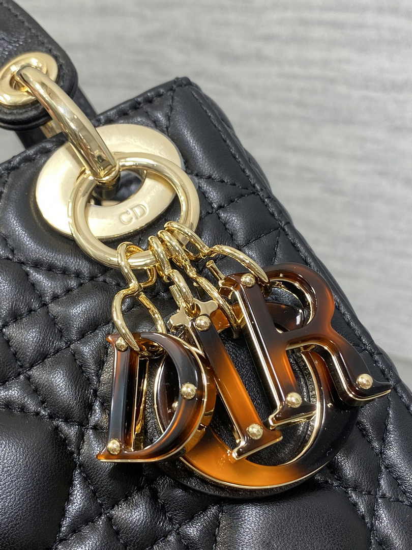 Mini Lady Dior Bag Black Cannage Lambskin M0505 - Default Title - View 9