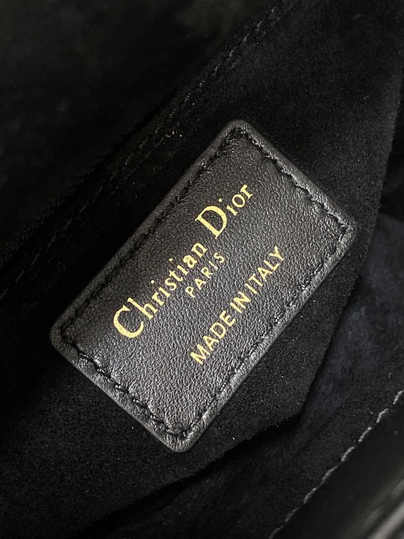 Mini Lady Dior Bag Black Cannage Lambskin M0505 - Default Title - View 7