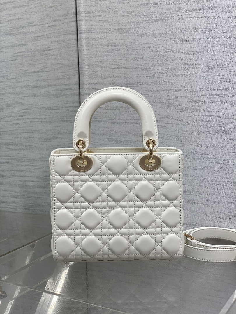 Dioramour Small Lady Dior Bag M0531 White Cannage Lambskin - Default Title - View 6