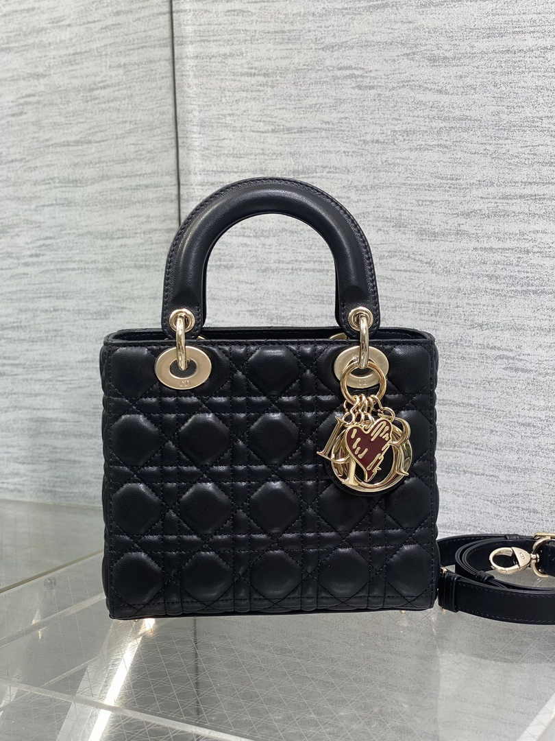 Dioramour Small Lady Dior Bag M0531 Black Cannage Lambskin - Default Title - View 3