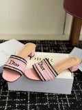 Dioriviera Dior Woven Heeled Slide for Women KCO7024