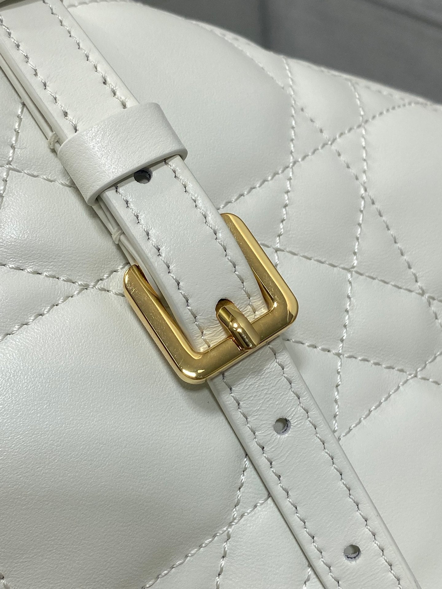 Diorstar Hobo Bag with Chain -S3202 - Beige Macrocannage Lambskin - Default Title - View 7