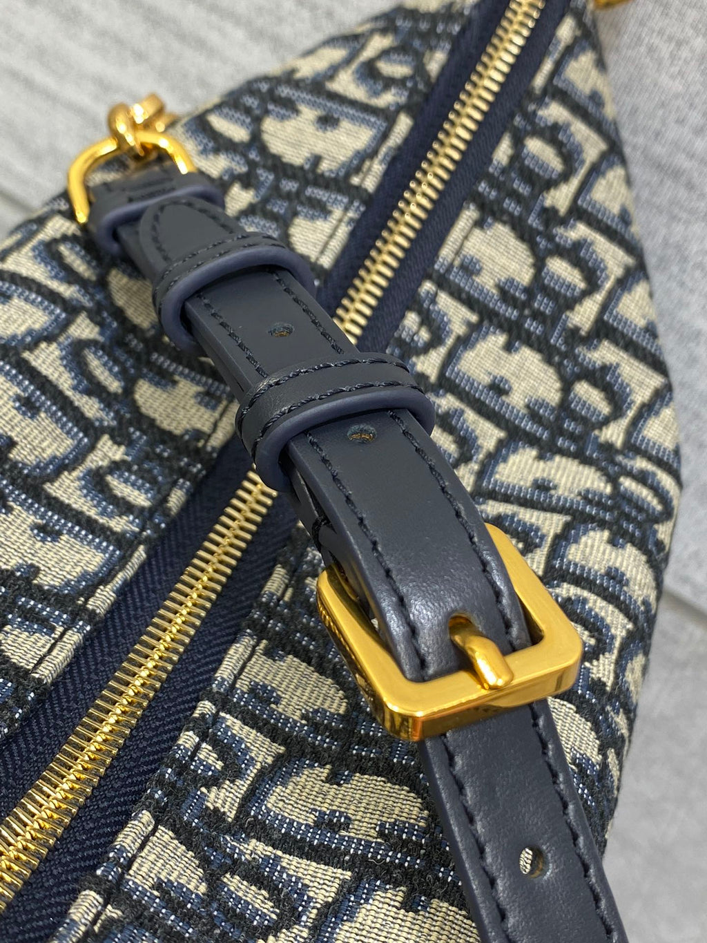 Diorstar Hobo Bag with Chain -S3202 - Blue Dior Oblique Jacquard - Default Title - View 7