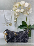 Diorstar Hobo Bag with Chain -S3202 - Black Caro Tweed - Default Title - View 1