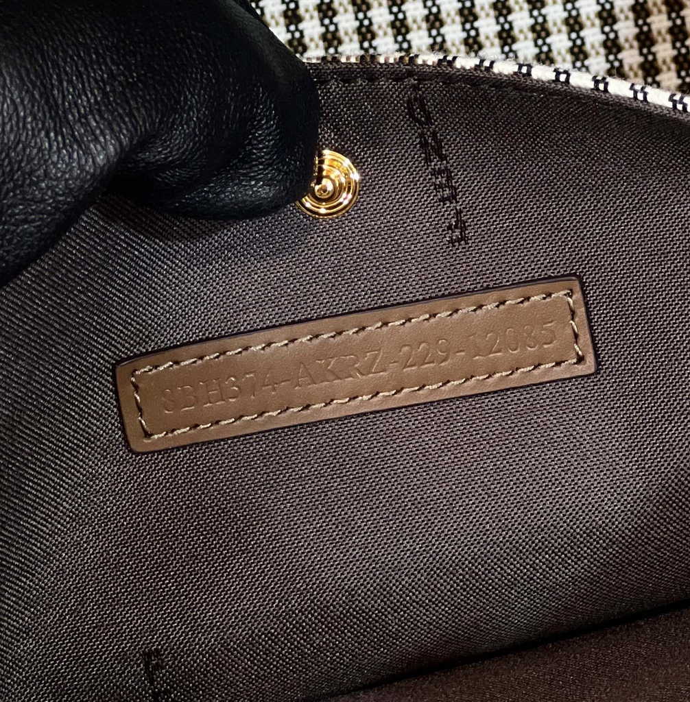 Fendi 8BH374 X-Tote Brown houndstooth wool shopper with FF embroidery - Default Title - View 8