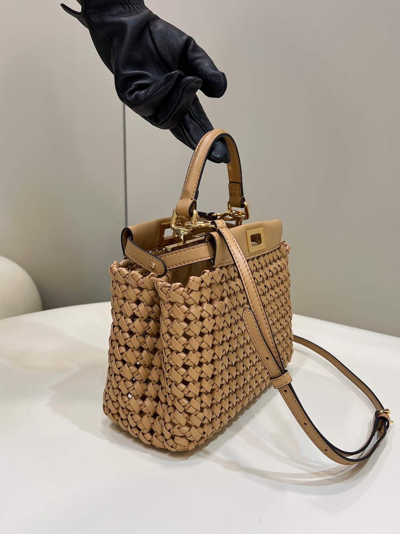 Fendi Peekaboo 8BN244 Mini bag Leather Dark Beige - 18 cm × 11 cm × 23 cm / Dark Beige - View 2