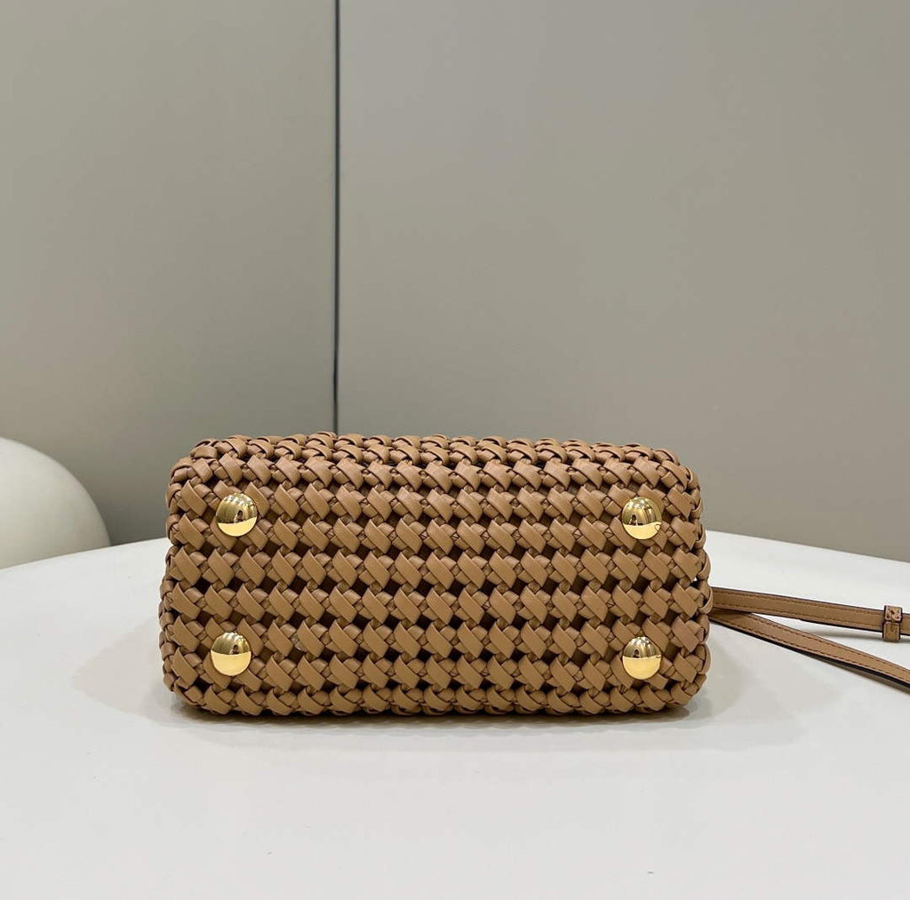 Fendi Peekaboo 8BN244 Mini bag Leather Dark Beige - 18 cm × 11 cm × 23 cm / Dark Beige - View 3