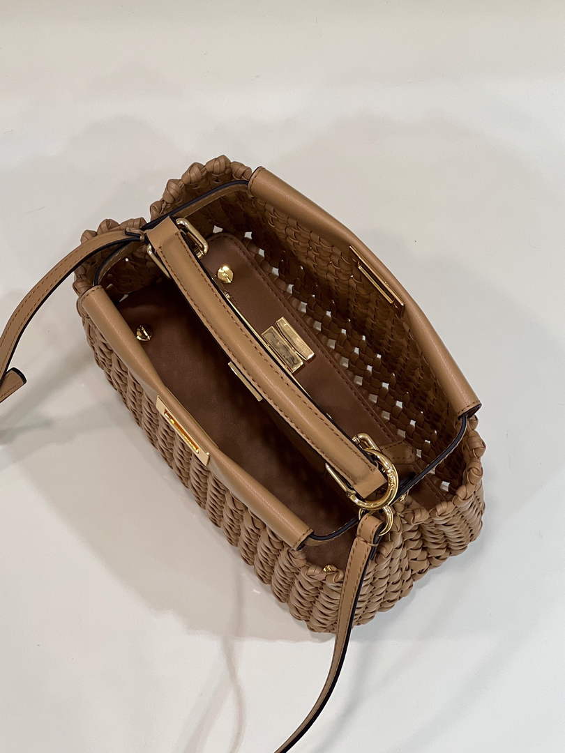 Fendi Peekaboo 8BN244 Mini bag Leather Dark Beige - 18 cm × 11 cm × 23 cm / Dark Beige - View 8