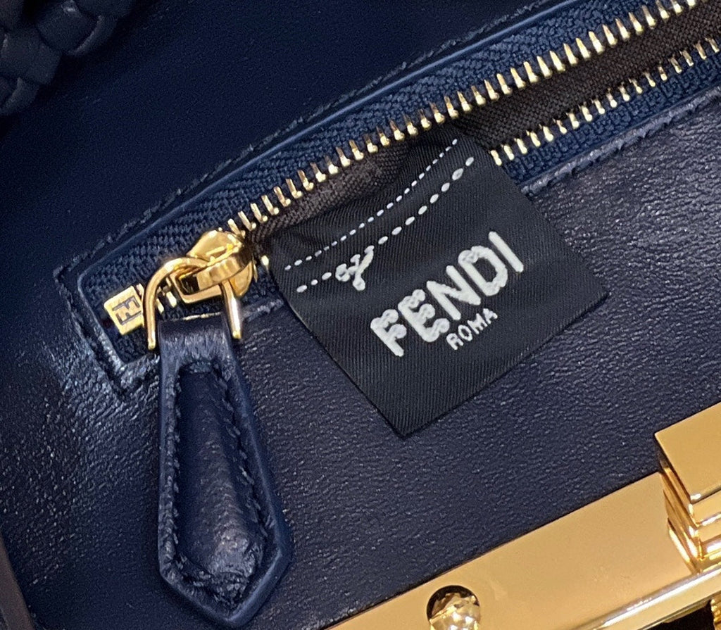 Fendi Peekaboo 8BN244 Mini bag Leather Navy Blue - 18 cm × 11 cm × 23 cm / Navy Blue - View 5