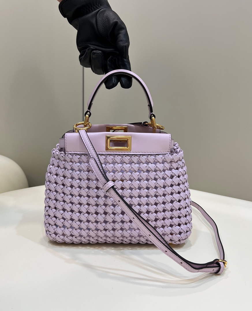 Fendi Peekaboo 8BN244 Mini bag Leather Purple - 18 cm × 11 cm × 23 cm / Purple - View 1