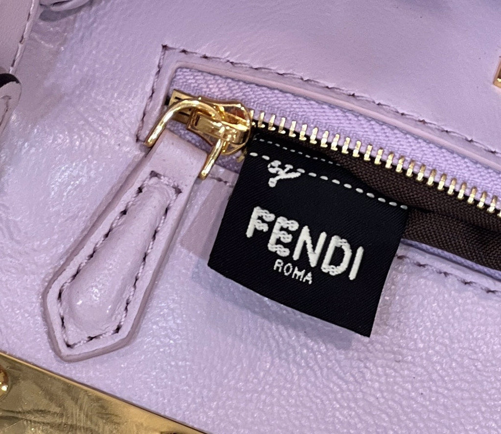 Fendi Peekaboo 8BN244 Mini bag Leather Purple - 18 cm × 11 cm × 23 cm / Purple - View 4