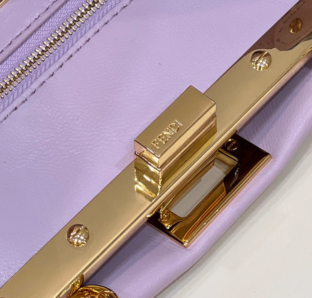Fendi Peekaboo 8BN244 Mini bag Leather Purple - 18 cm × 11 cm × 23 cm / Purple - View 5