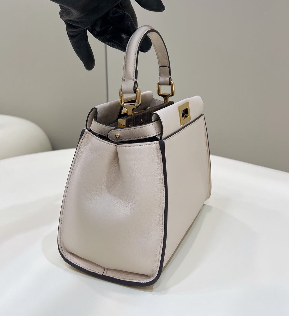 Fendi 8BN244 Peekaboo Mini Beige leather bag 2125CS - Default Title - View 4