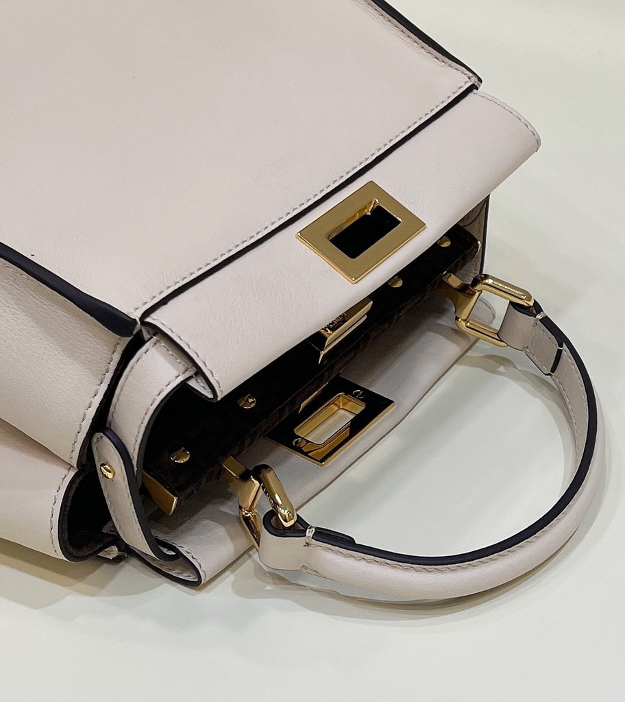 Fendi 8BN244 Peekaboo Mini Beige leather bag 2125CS - Default Title - View 7