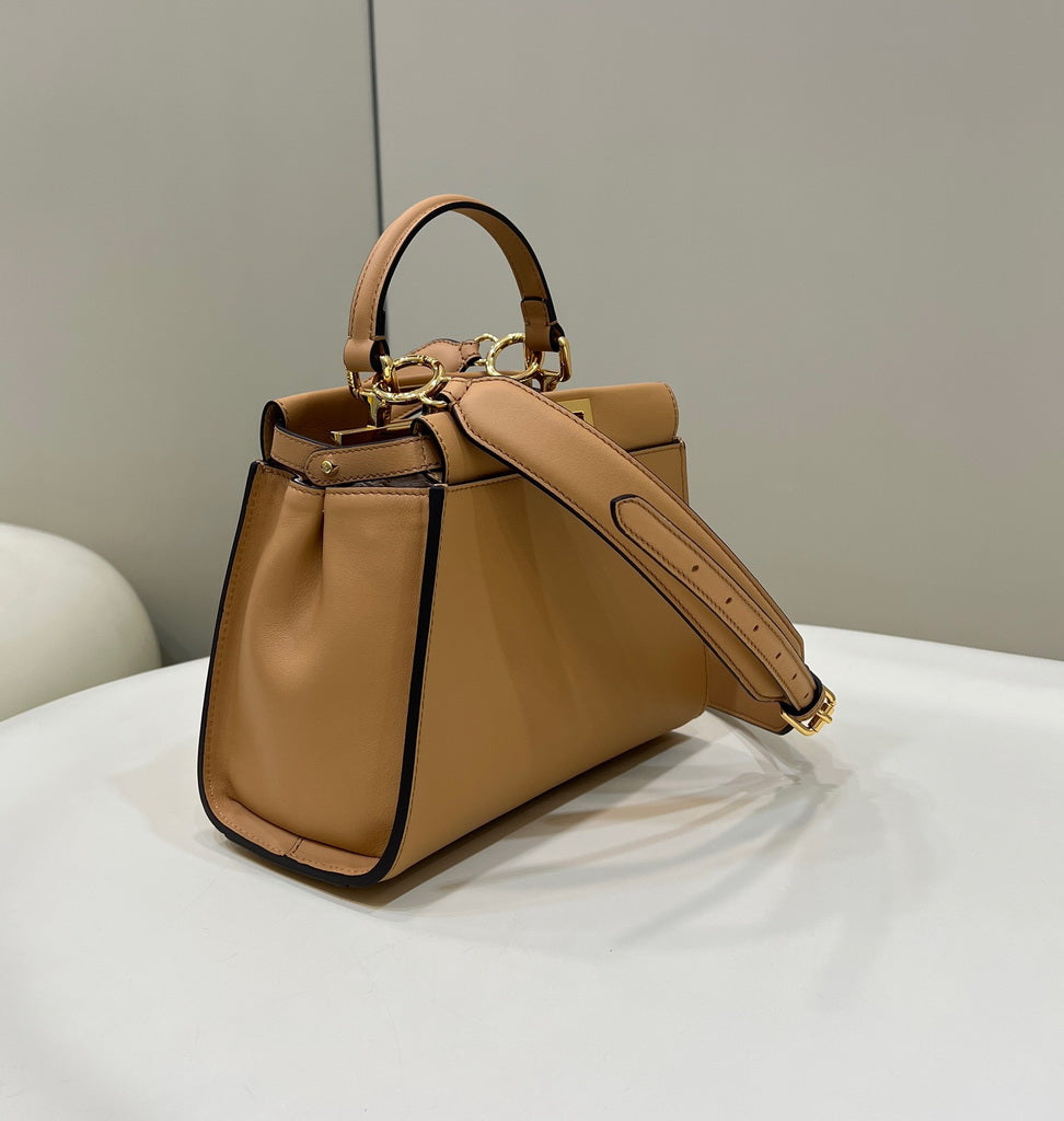 Fendi 8BN244 Peekaboo Mini Dark Beige leather bag 2125CS - Default Title - View 3