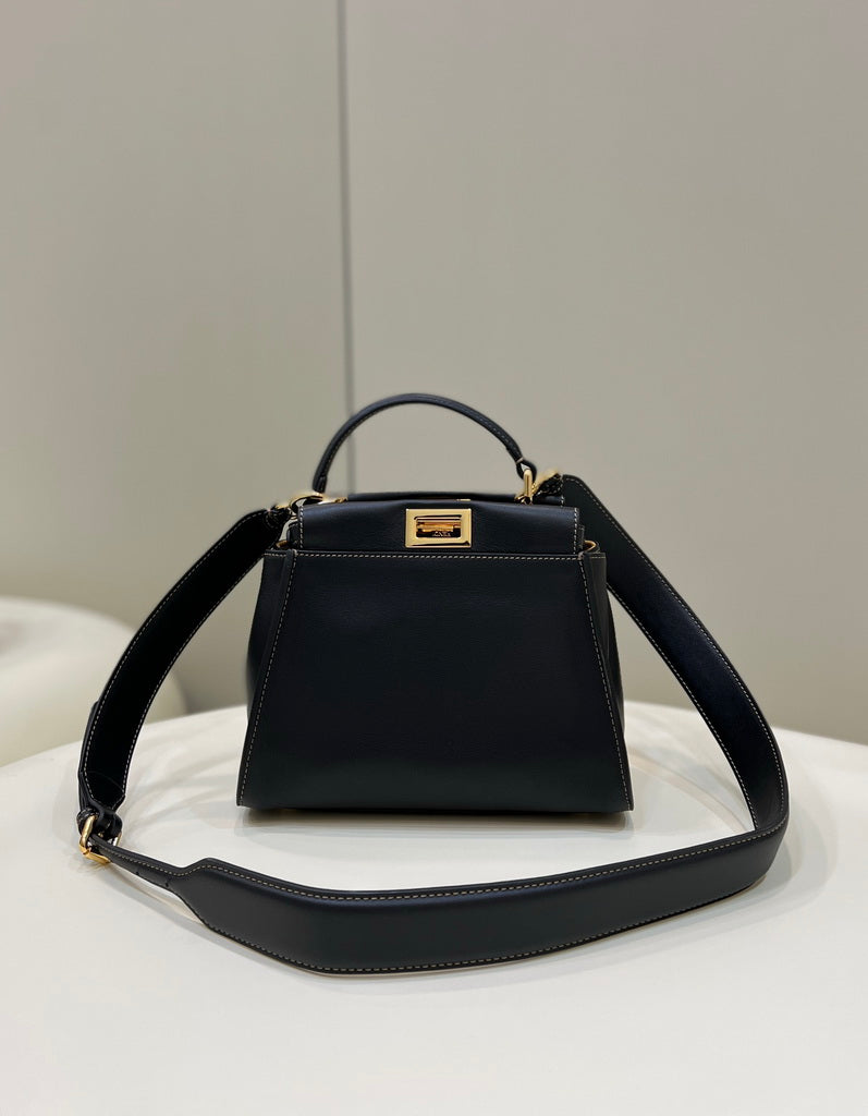 Fendi 8BN244 Peekaboo Mini Black leather bag 2125CS - Default Title - View 1