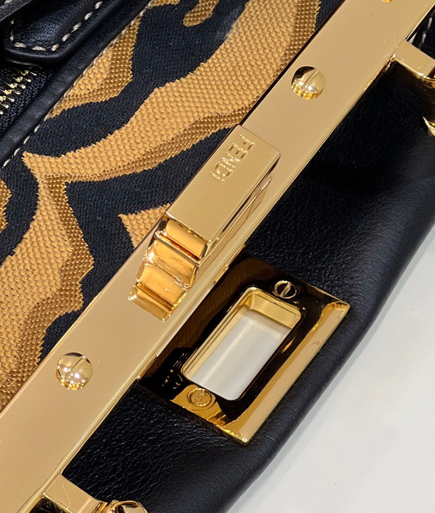 Fendi 8BN244 Peekaboo Mini Black leather bag 2125CS - Default Title - View 6