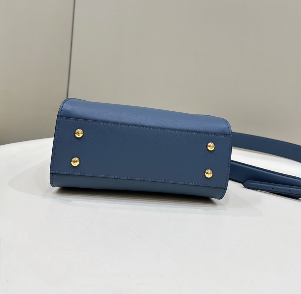 Fendi 8BN244 Peekaboo Mini Blue leather bag 2125CS - Default Title - View 4