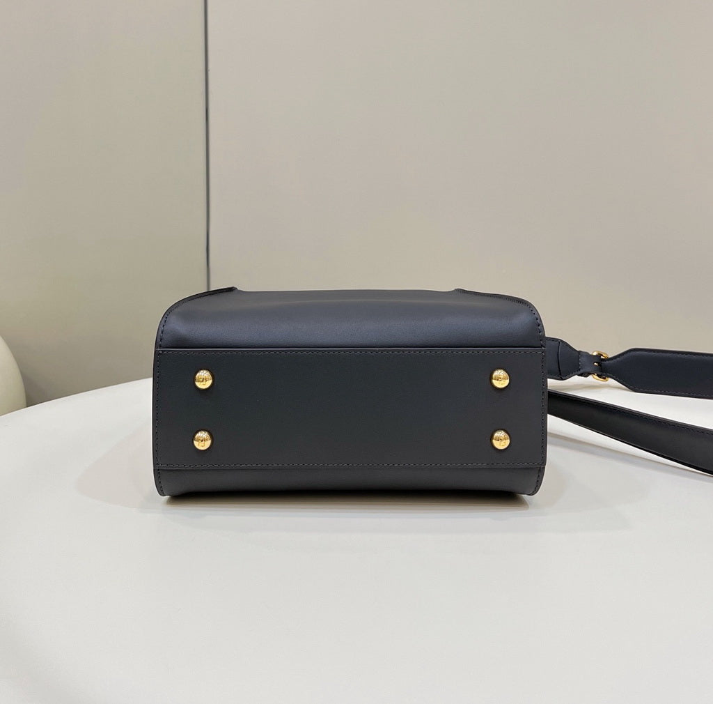 Fendi 8BN244 Peekaboo Mini Dark Gray leather bag 2125CS - Default Title - View 7