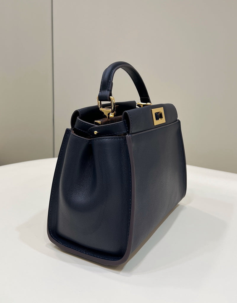 Fendi 8BN244 Peekaboo Mini Navy Blue leather bag 2125CS - Default Title - View 4