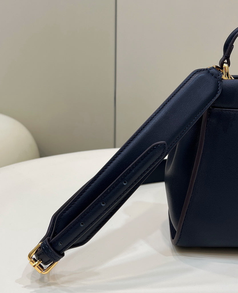 Fendi 8BN244 Peekaboo Mini Navy Blue leather bag 2125CS - Default Title - View 6