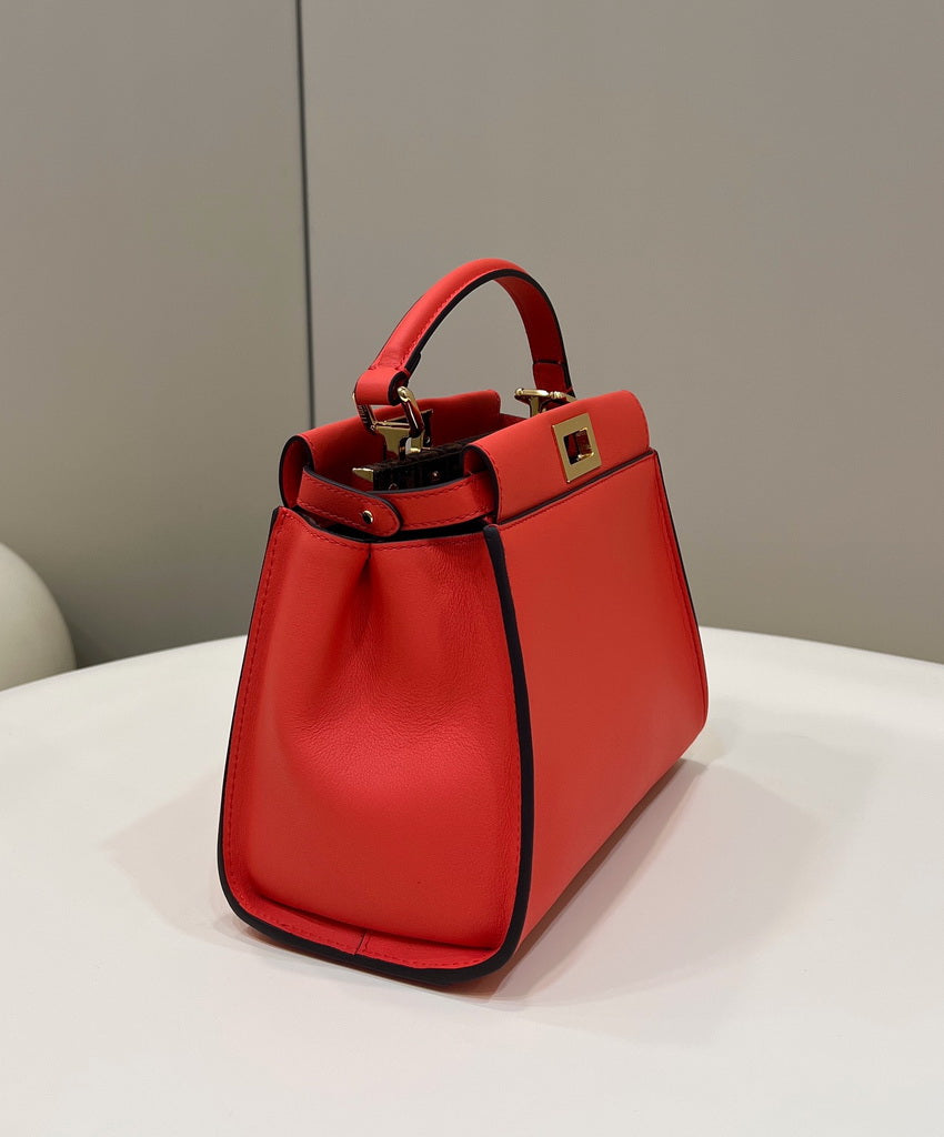 Fendi 8BN244 Peekaboo Mini Red leather bag 2125CS - Default Title - View 3