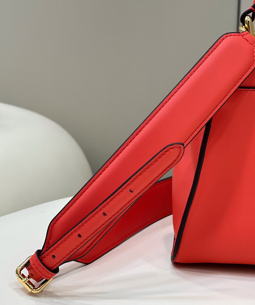 Fendi 8BN244 Peekaboo Mini Red leather bag 2125CS - Default Title - View 6