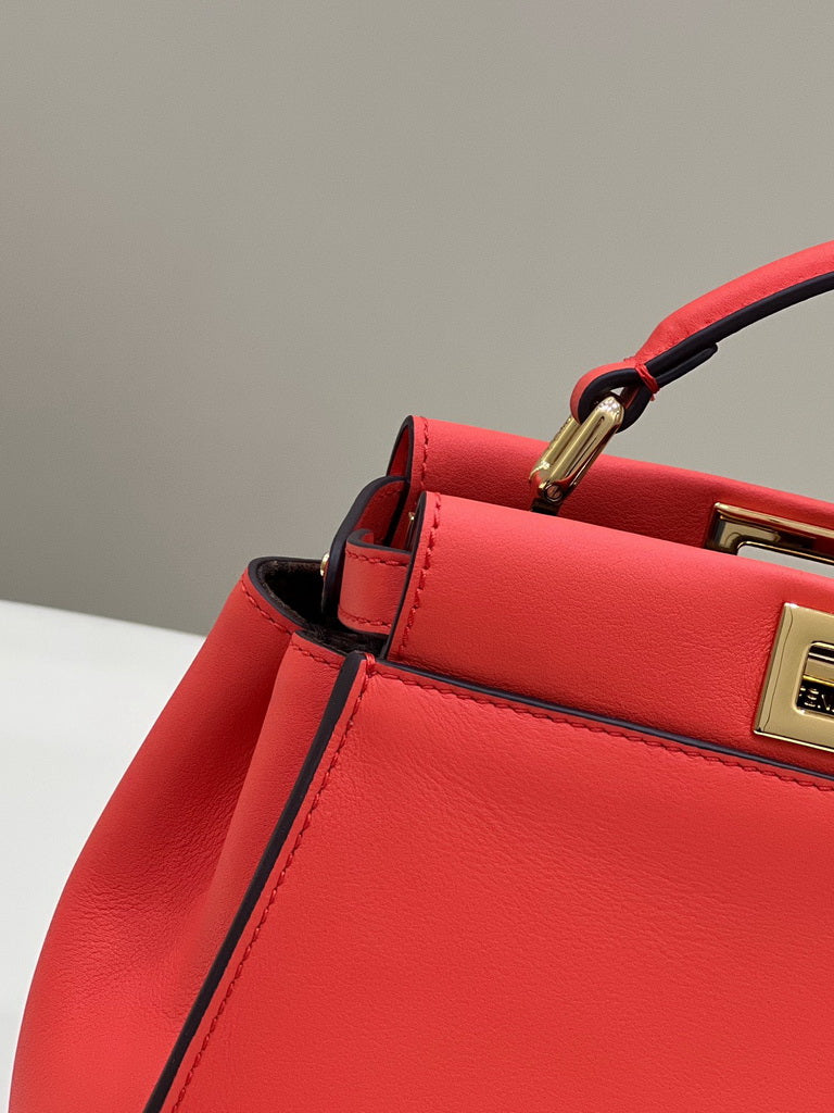 Fendi 8BN244 Peekaboo Mini Red leather bag 2125CS - Default Title - View 9