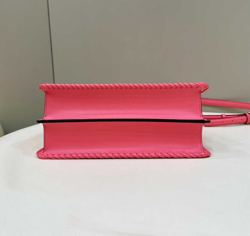Fendi 8BN321 Peekaboo ISeeU Petite Middle Bag Pink Camellia leather - Default Title - View 4
