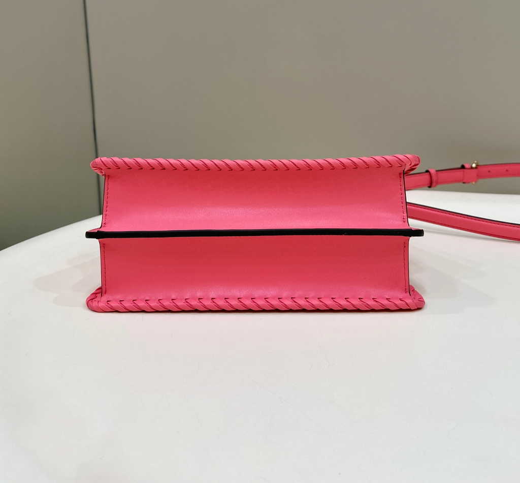 Fendi 8BN327 Peekaboo ISeeU Petite Small Bag Pink Camellia leather - Default Title - View 4
