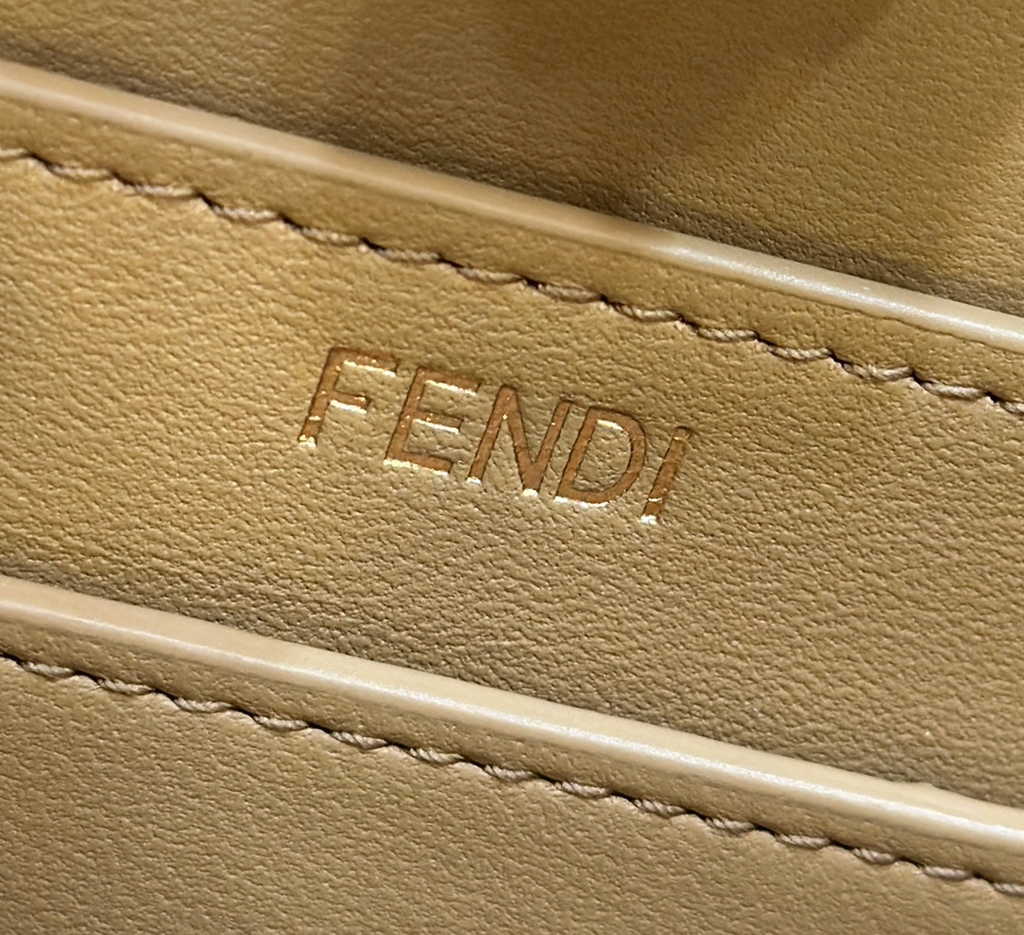 Fendi 8BN327 Peekaboo ISeeU Petite Small Bag Brown Camellia leather - Default Title - View 6