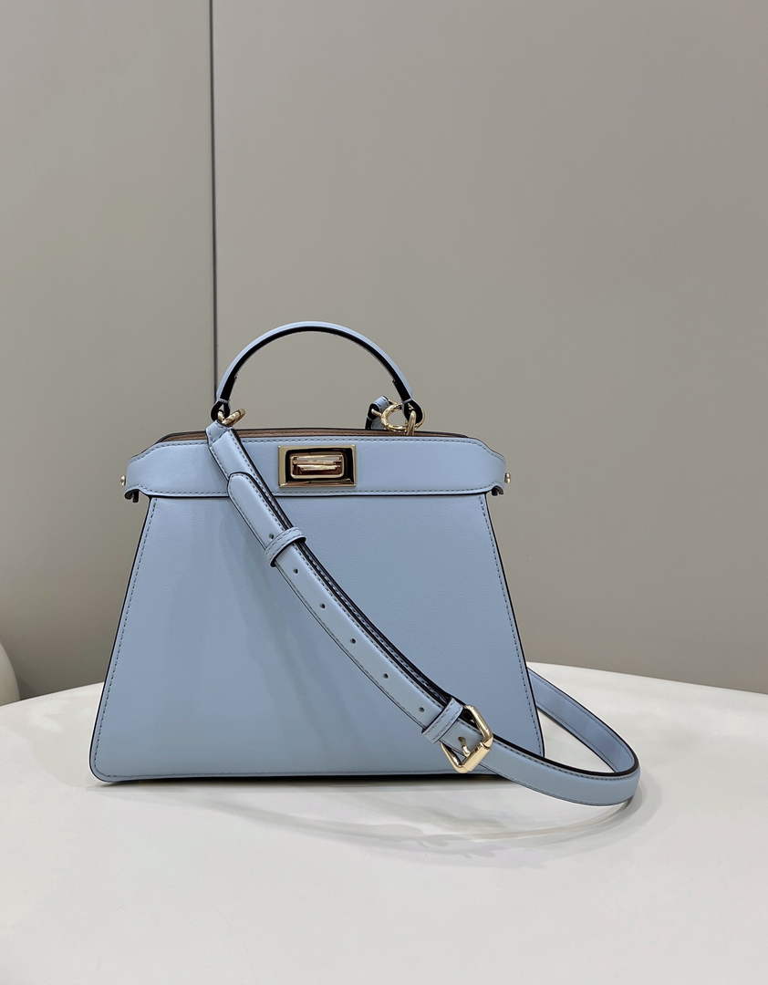 Fendi 8BN327 Peekaboo Iseeu Small Bag Blue - 21 cm × 11 cm × 27 cm / Blue - View 1