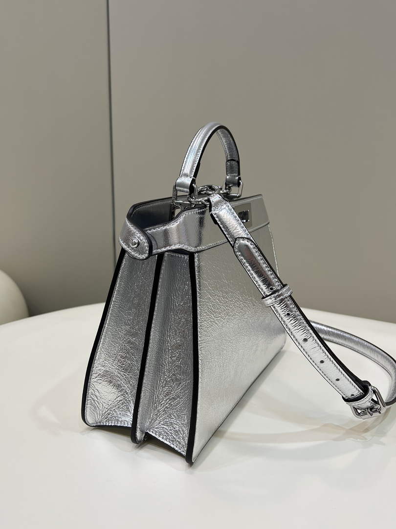 Fendi 8BN327 Peekaboo Iseeu Small Bag Silver - 21 cm × 11 cm × 27 cm / Silver - View 2