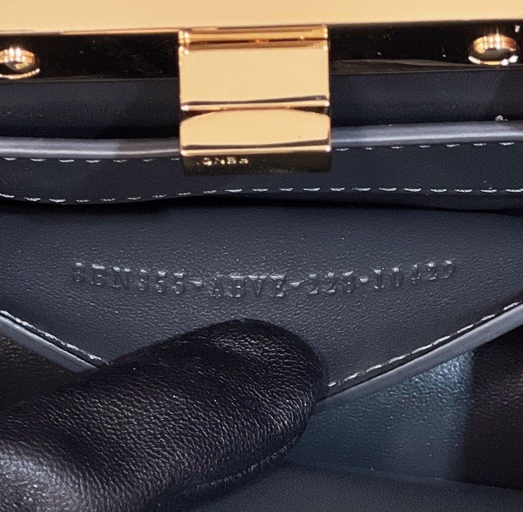 Fendi 8BN335 Peekaboo ISeeU Petite Padded Nappa Leather Bag black gray - Default Title - View 8