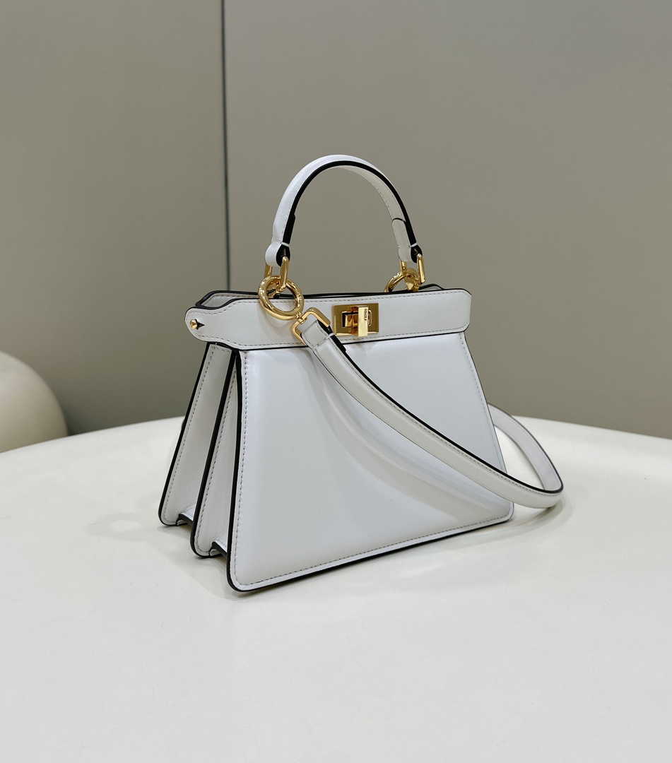 Fendi 8BN335 Peekaboo ISeeU Petite Padded Nappa Leather Bag White - Default Title - View 2