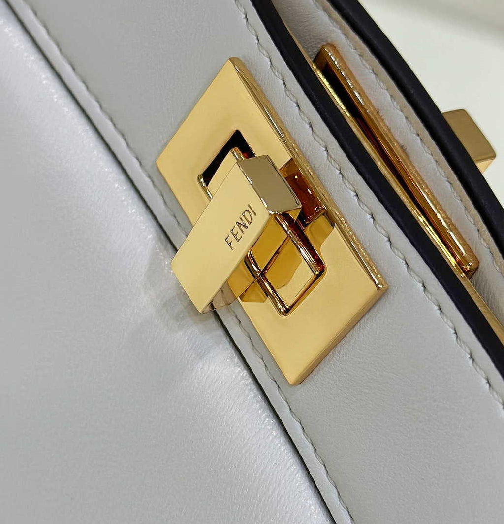 Fendi 8BN335 Peekaboo ISeeU Petite Padded Nappa Leather Bag White - Default Title - View 4