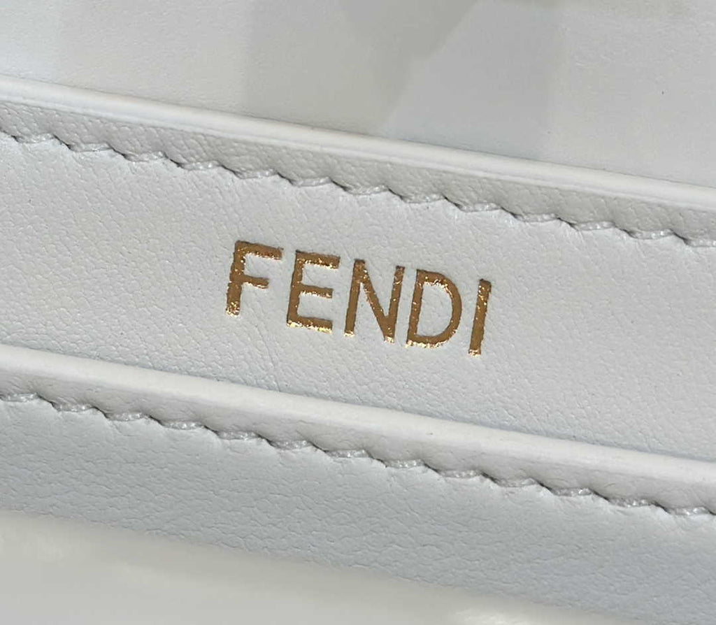 Fendi 8BN335 Peekaboo ISeeU Petite Padded Nappa Leather Bag White - Default Title - View 6