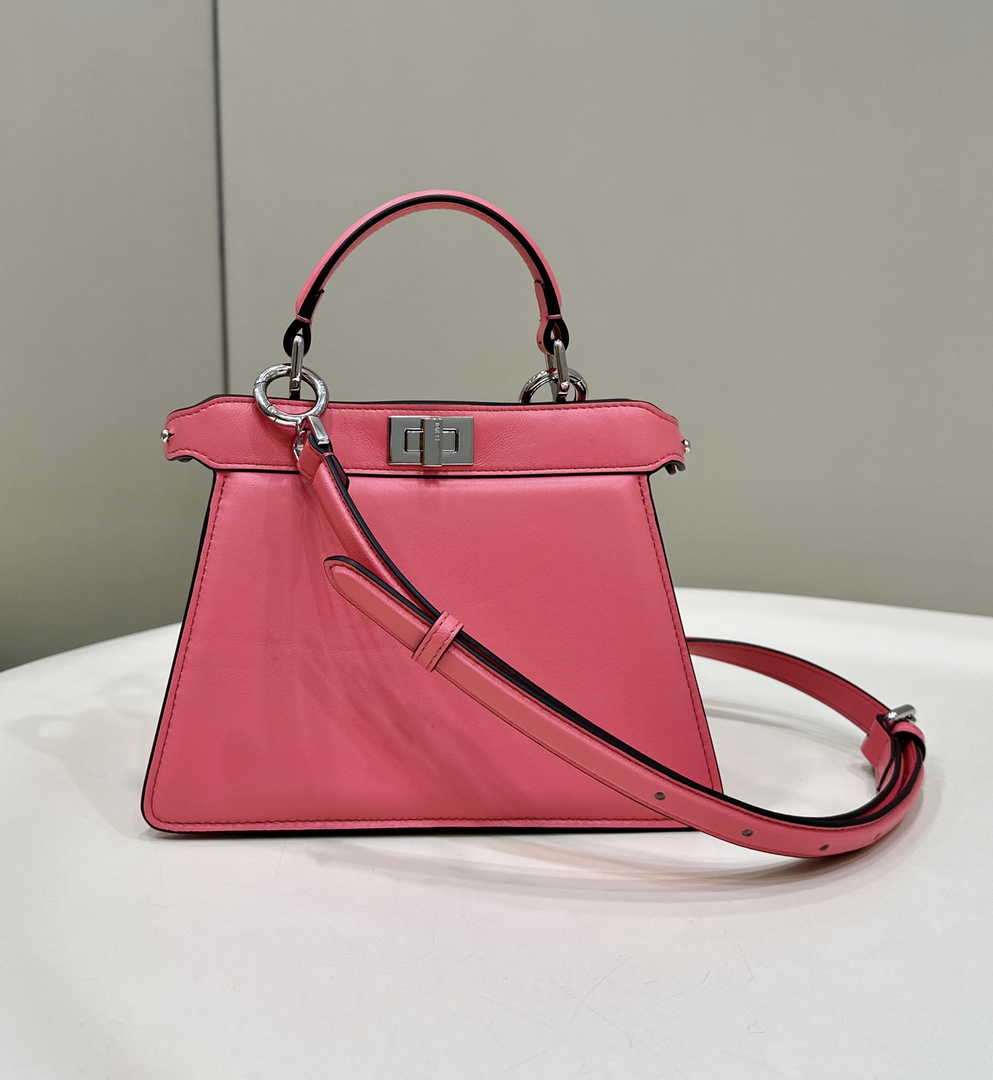 Fendi 8BN335 Peekaboo ISeeU Petite Padded Nappa Leather Bag Plum - Default Title - View 1