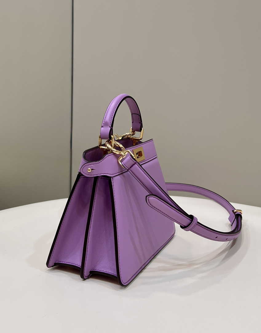 Fendi 8BN335 Peekaboo ISeeU Petite Padded Nappa Leather Bag Purple - Default Title - View 2