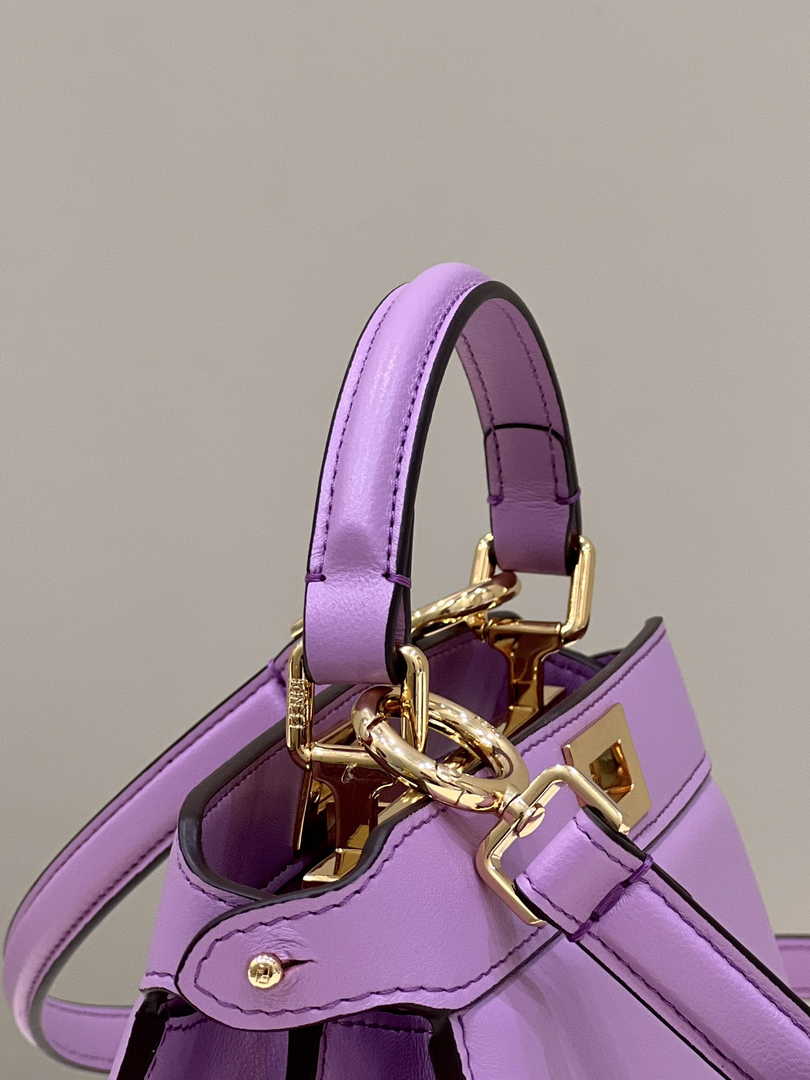 Fendi 8BN335 Peekaboo ISeeU Petite Padded Nappa Leather Bag Purple - Default Title - View 3