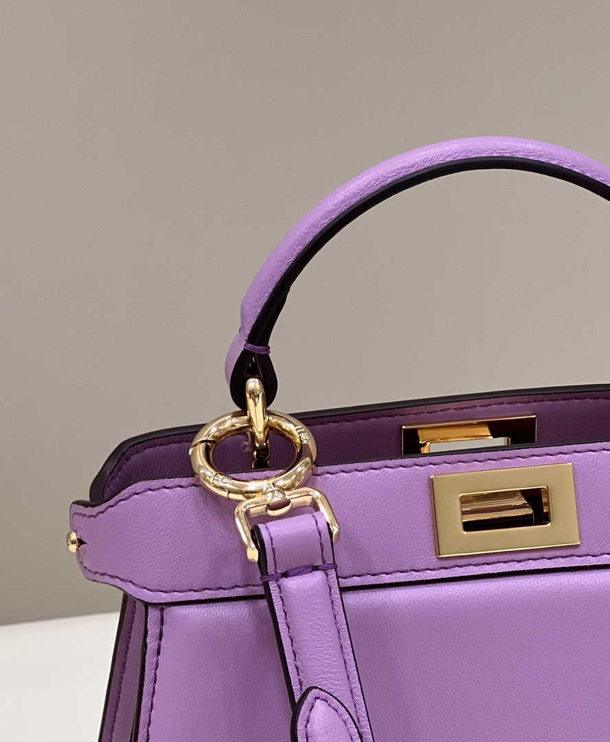 Fendi 8BN335 Peekaboo ISeeU Petite Padded Nappa Leather Bag Purple - Default Title - View 5