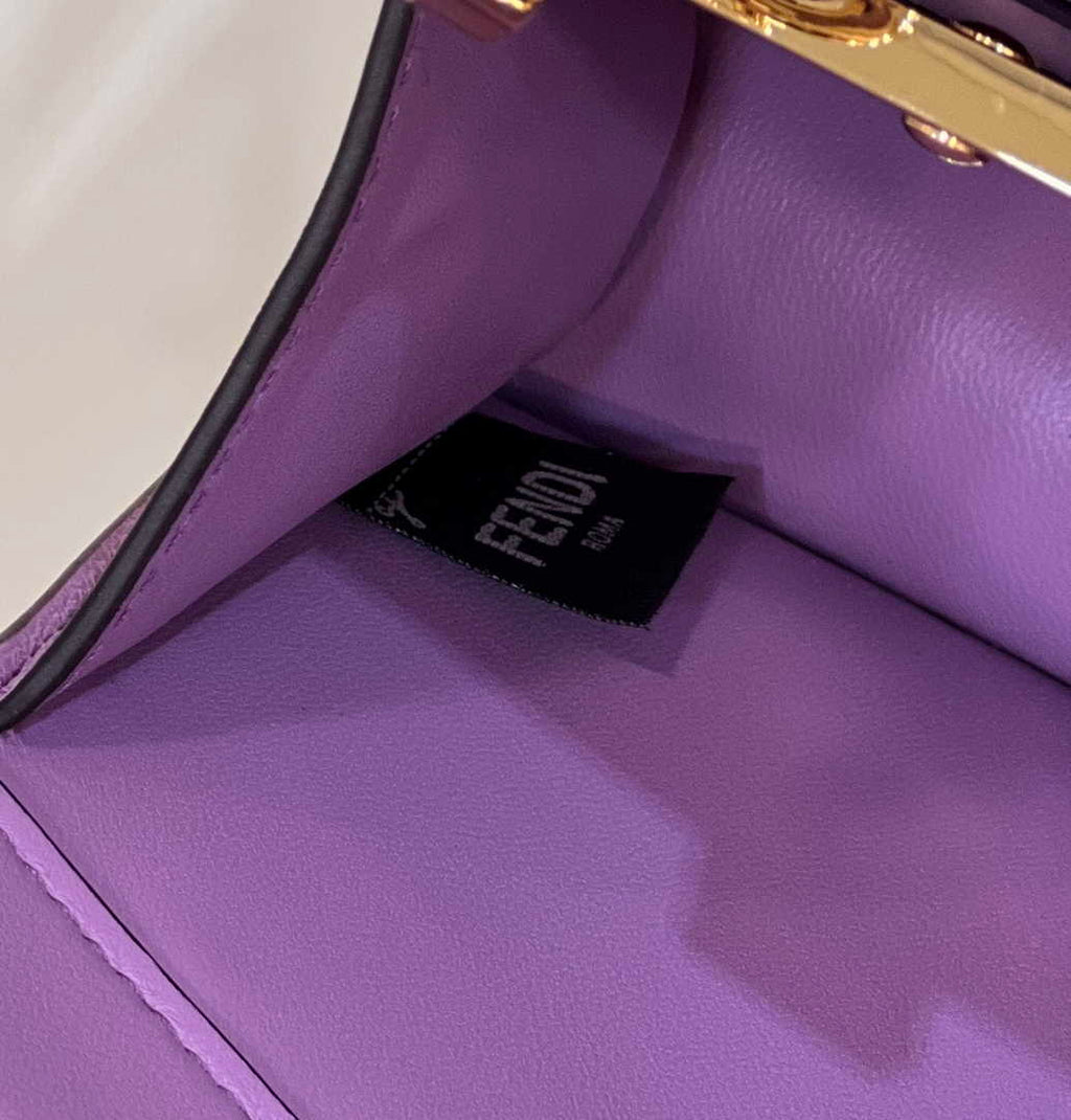 Fendi 8BN335 Peekaboo ISeeU Petite Padded Nappa Leather Bag Purple - Default Title - View 6