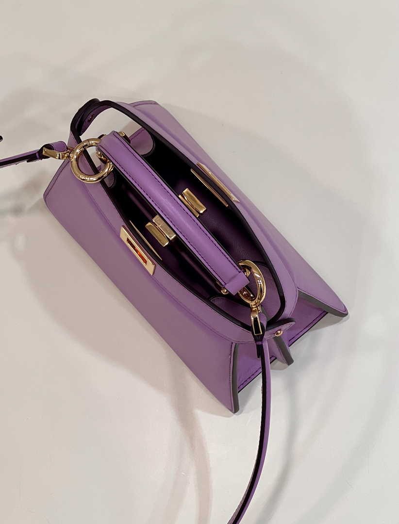 Fendi 8BN335 Peekaboo ISeeU Petite Padded Nappa Leather Bag Purple - Default Title - View 9