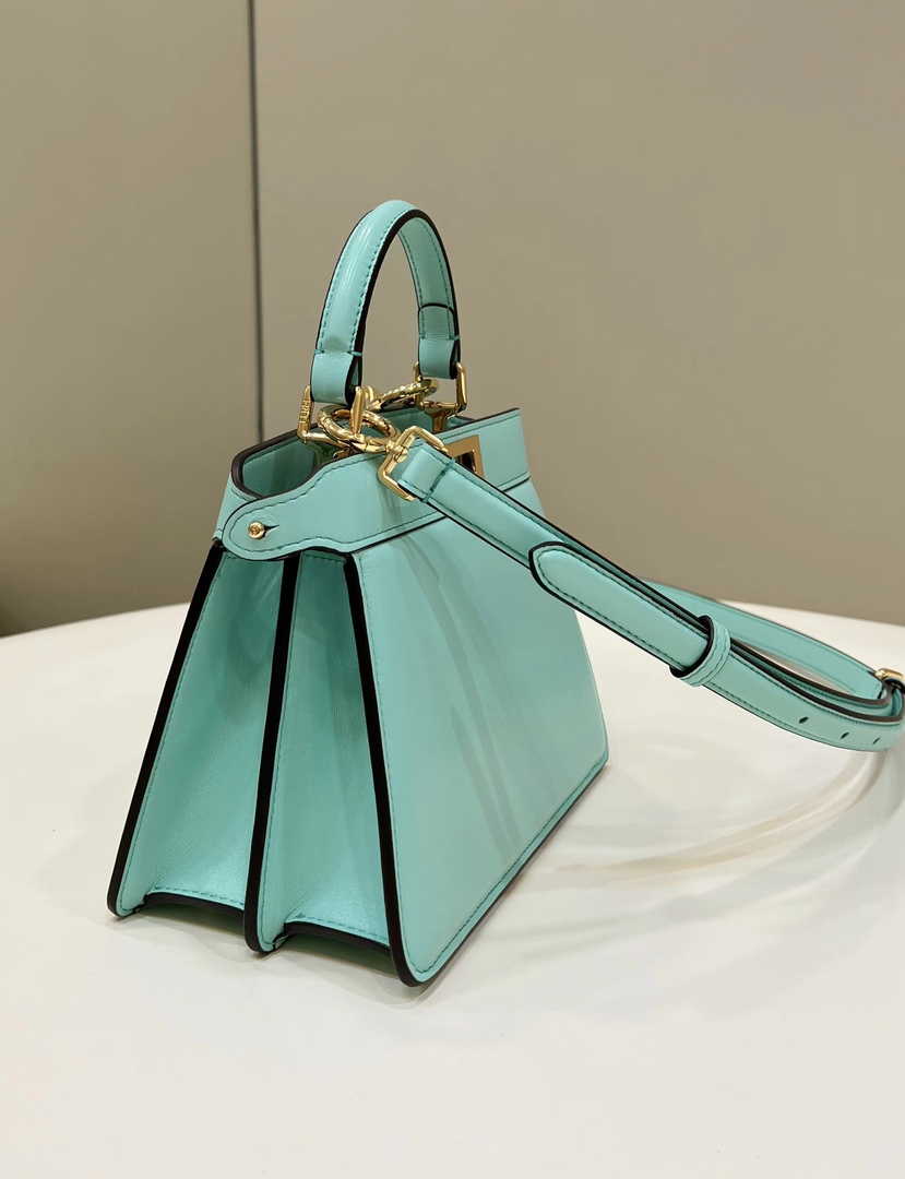 Fendi 8BN335 Peekaboo ISeeU Petite Padded Nappa Leather Bag Blue Green - Default Title - View 2
