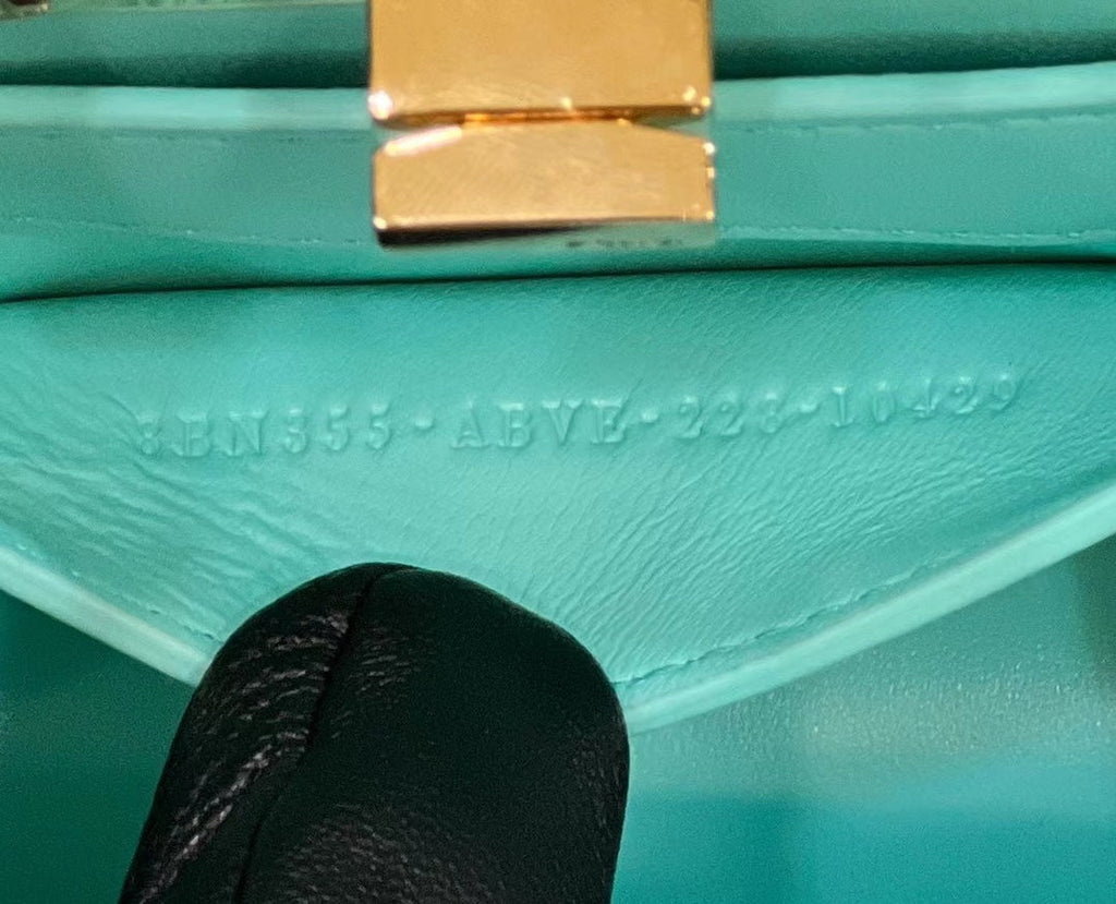 Fendi 8BN335 Peekaboo ISeeU Petite Padded Nappa Leather Bag Blue Green - Default Title - View 8