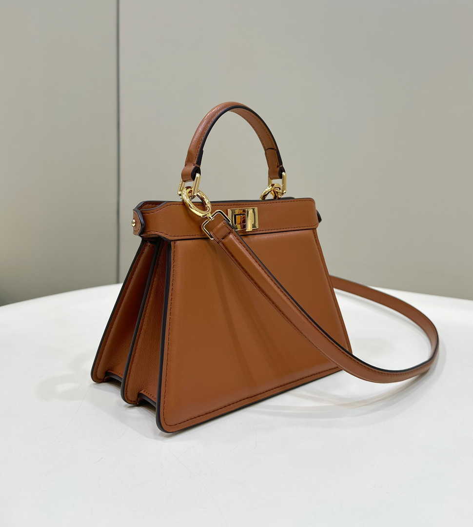 Fendi 8BN335 Peekaboo ISeeU Petite Padded Nappa Leather Bag Tan - Default Title - View 2