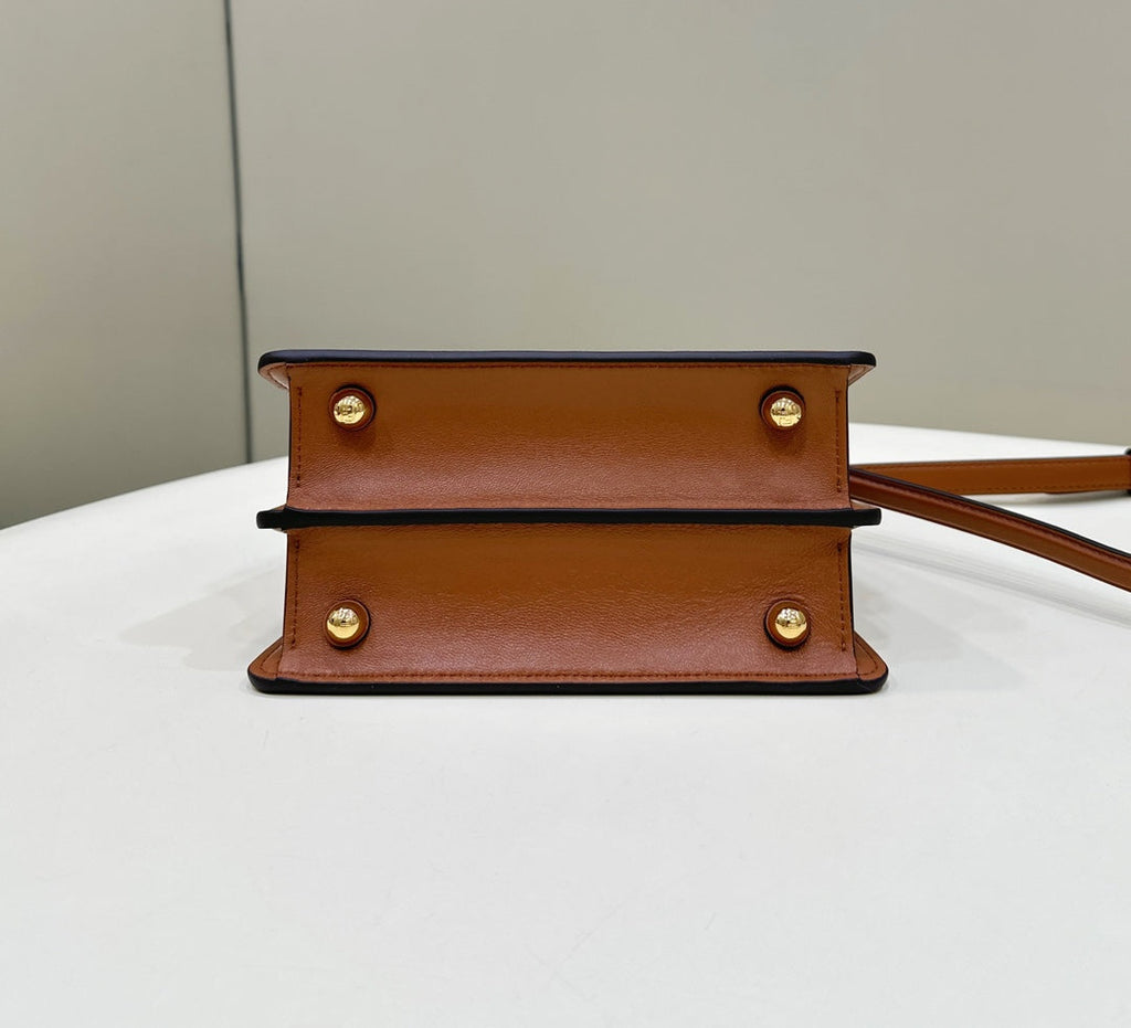 Fendi 8BN335 Peekaboo ISeeU Petite Padded Nappa Leather Bag Tan - Default Title - View 3