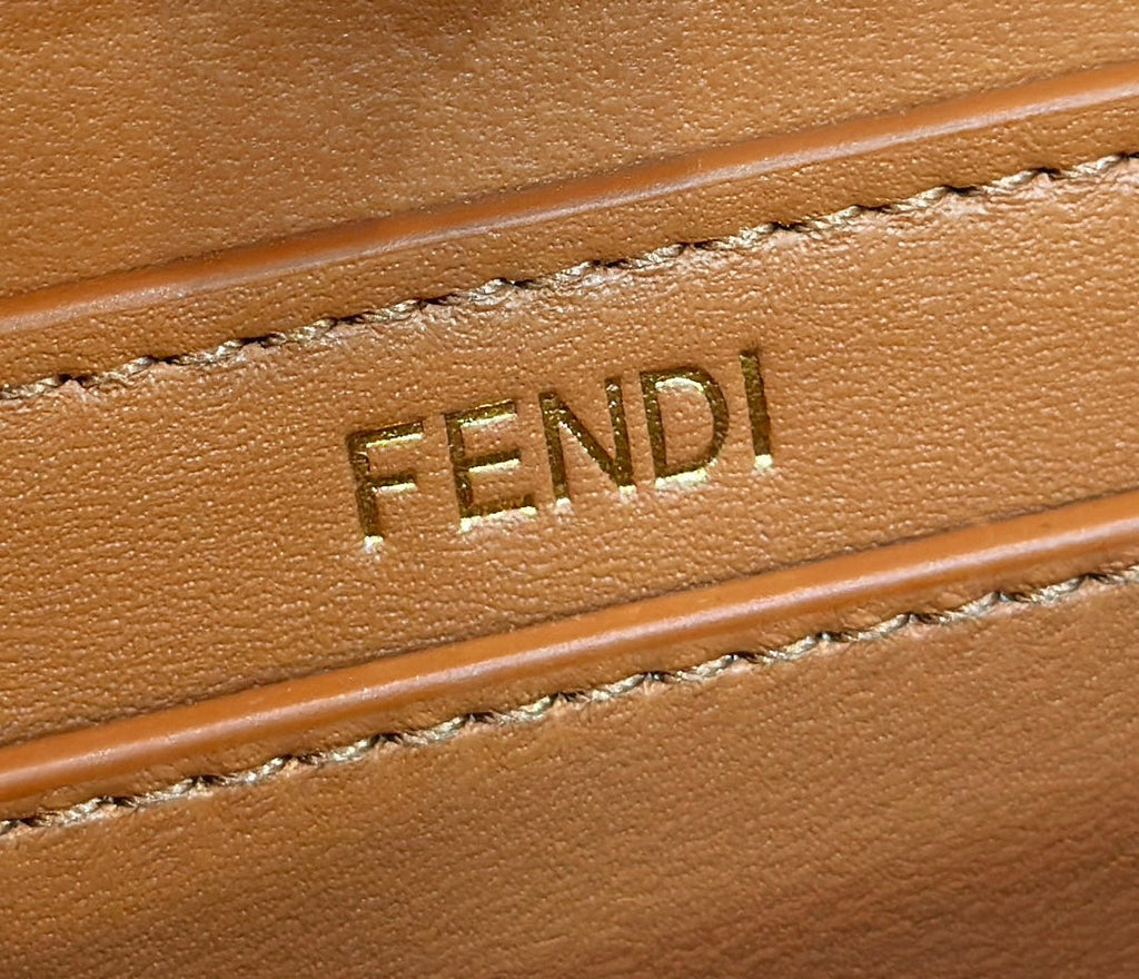 Fendi 8BN335 Peekaboo ISeeU Petite Padded Nappa Leather Bag Tan - Default Title - View 6