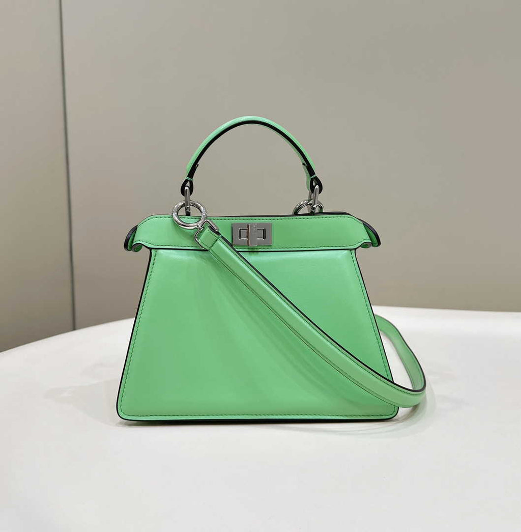 Fendi 8BN335 Peekaboo ISeeU Petite Padded Nappa Leather Bag light green - Default Title - View 1